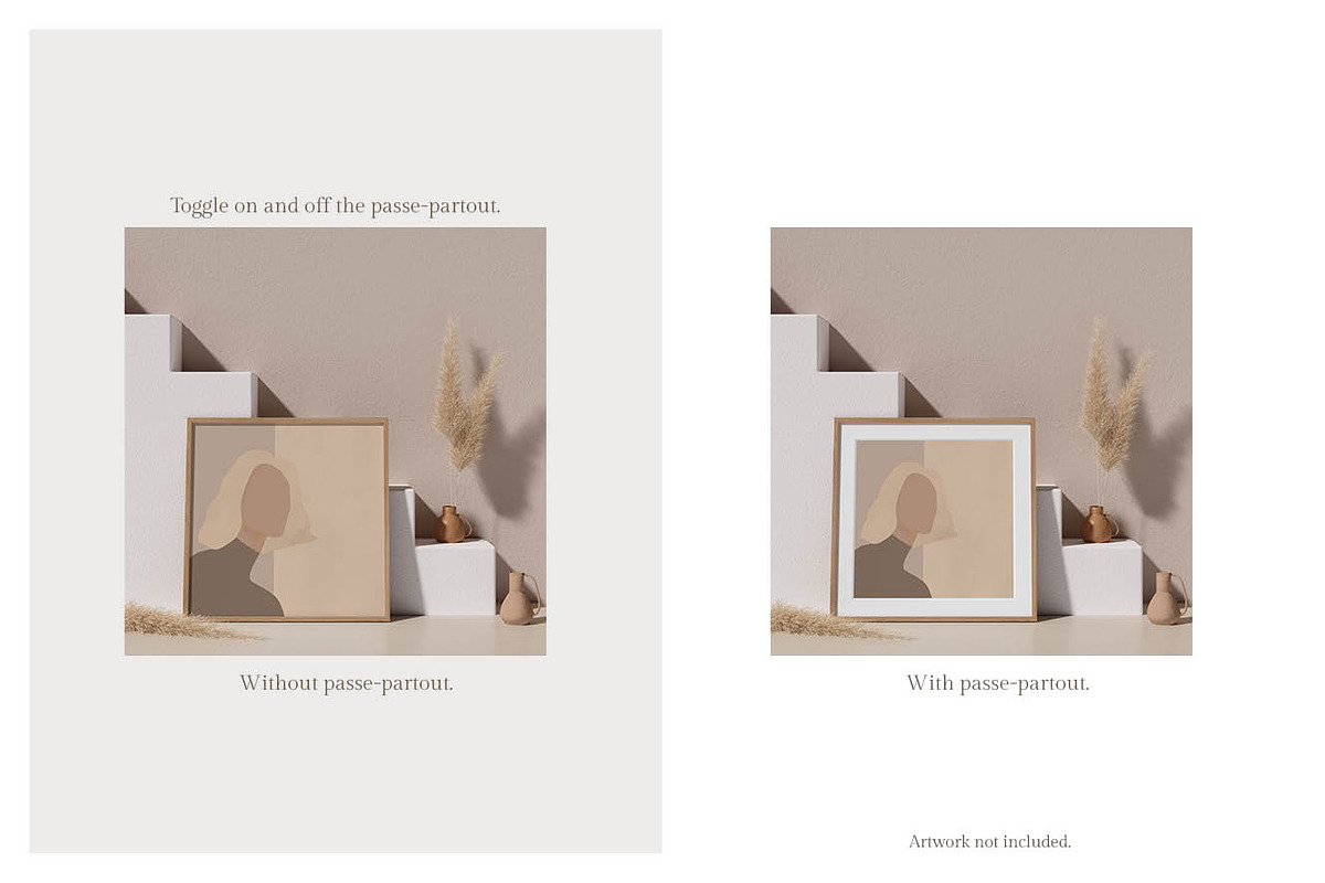 Ara Artwork Frame Mock-up Kit, a Print Template by LINII (Photo 4 of 9)