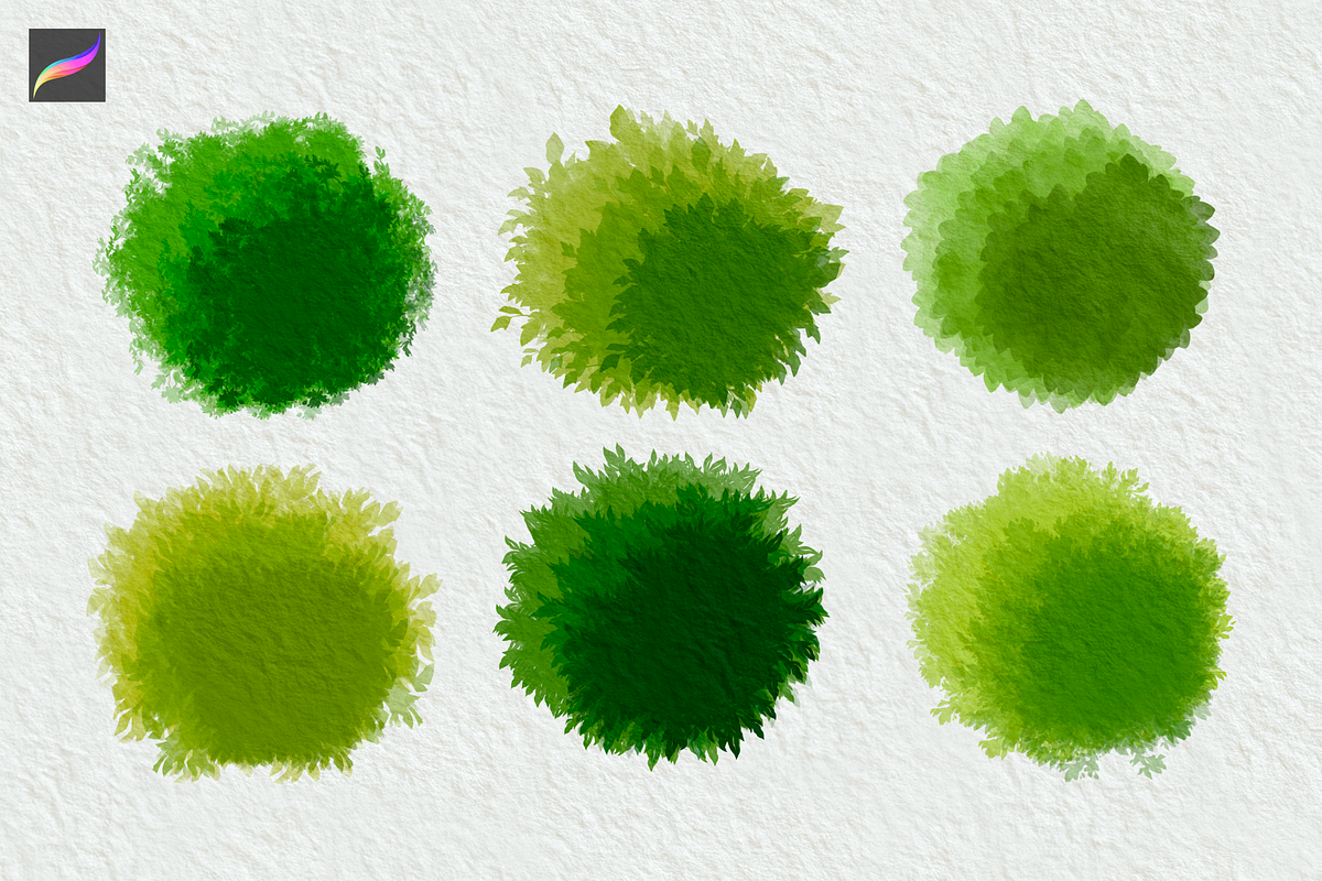 Procreate Brushes - Grass & Leaves, a Brush Add-On by Moon House Shop (Photo 5 of 5)