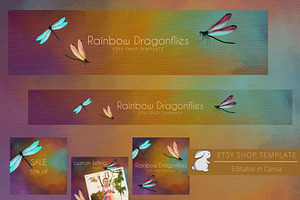 Rainbow Etsy Shop Template