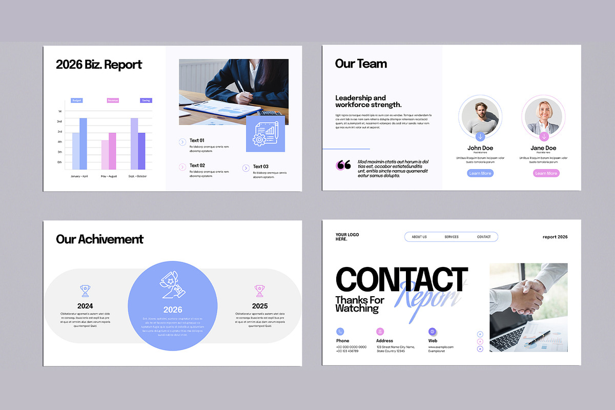 Annual Report Presentation Template, a Presentation Template by MightyDesign (Photo 5 of 8)