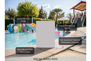 Fun Poolside Party Invitation Mockup, a Product Mockup by MockupWizard (Thumbnail 2 of 5)