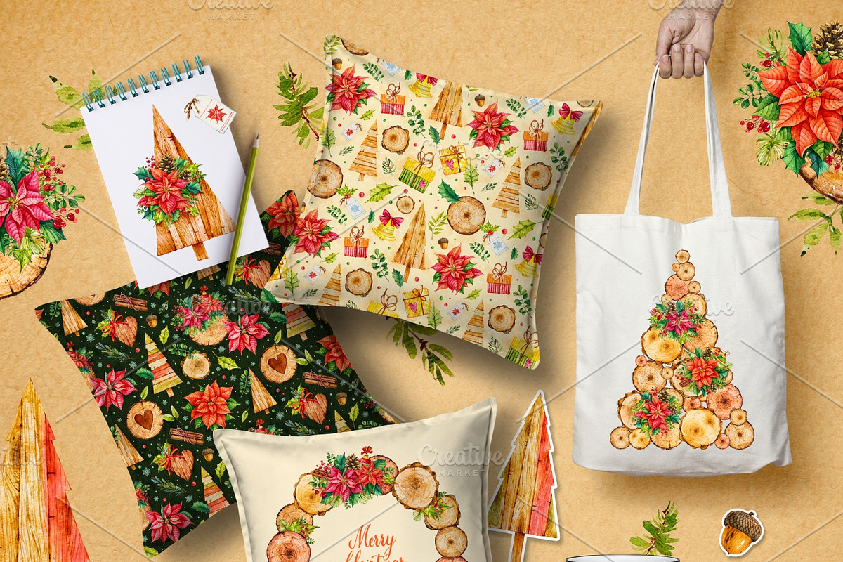 Christmas Rustic, a Decorative Illustration by Ekaterina Mikheeva (Photo 8 of 8)