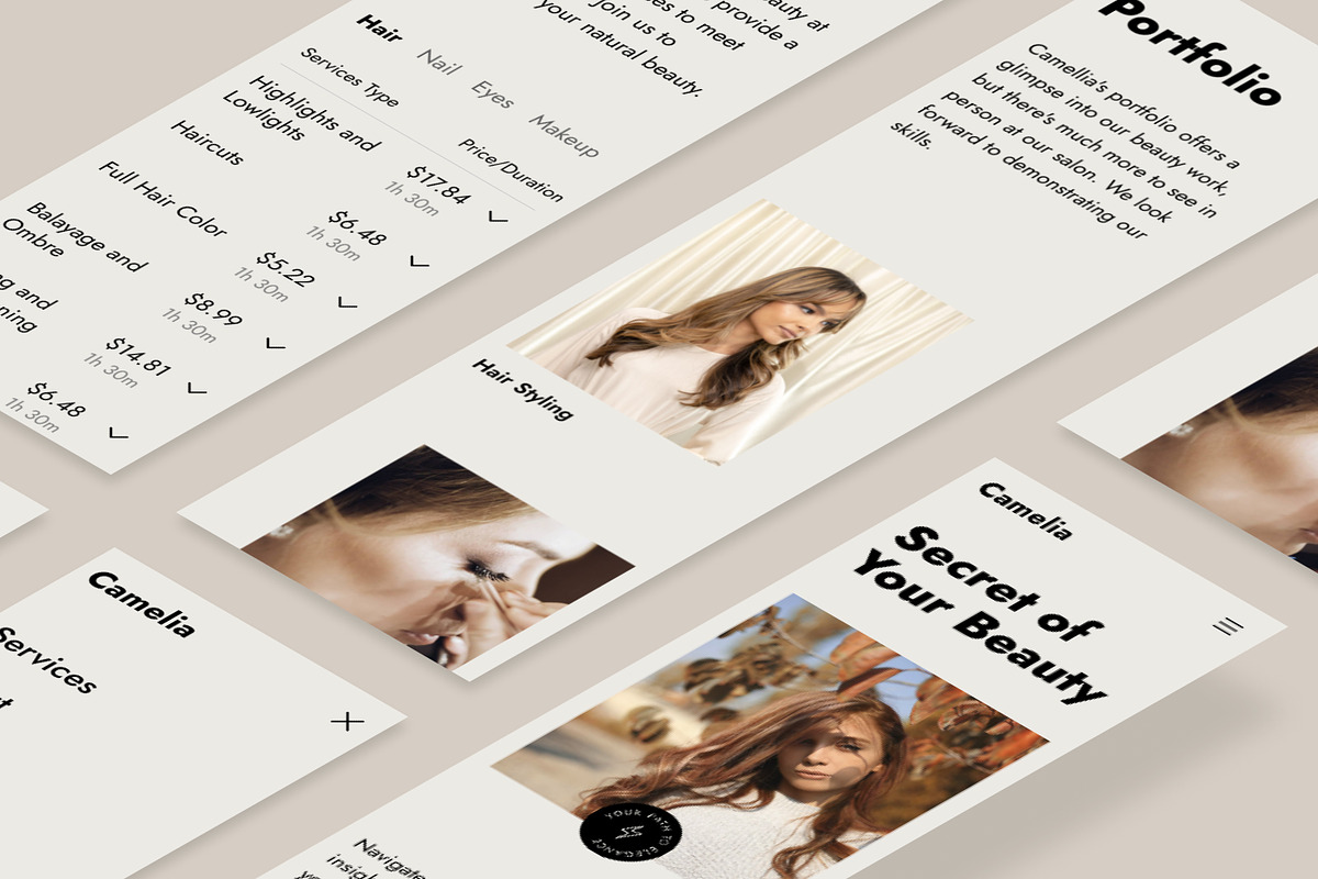 Camelia — Beauty Framer Template, a Landing Page Template by Slava Burian (Photo 2 of 4)