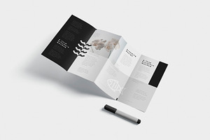 4 Fold Brochure Mockups