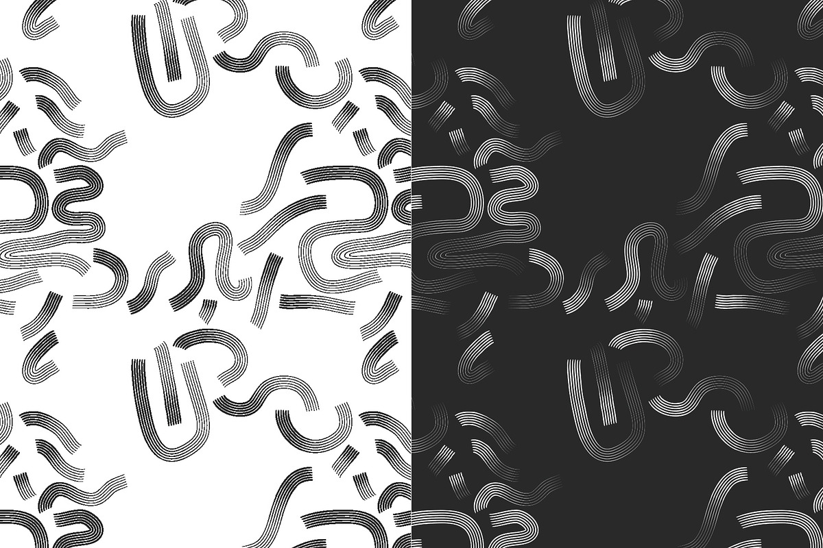 20 B&W hand drawn SEAMLESS PATTERNS, a Pattern Graphic by Studio.lize (Photo 8 of 16)