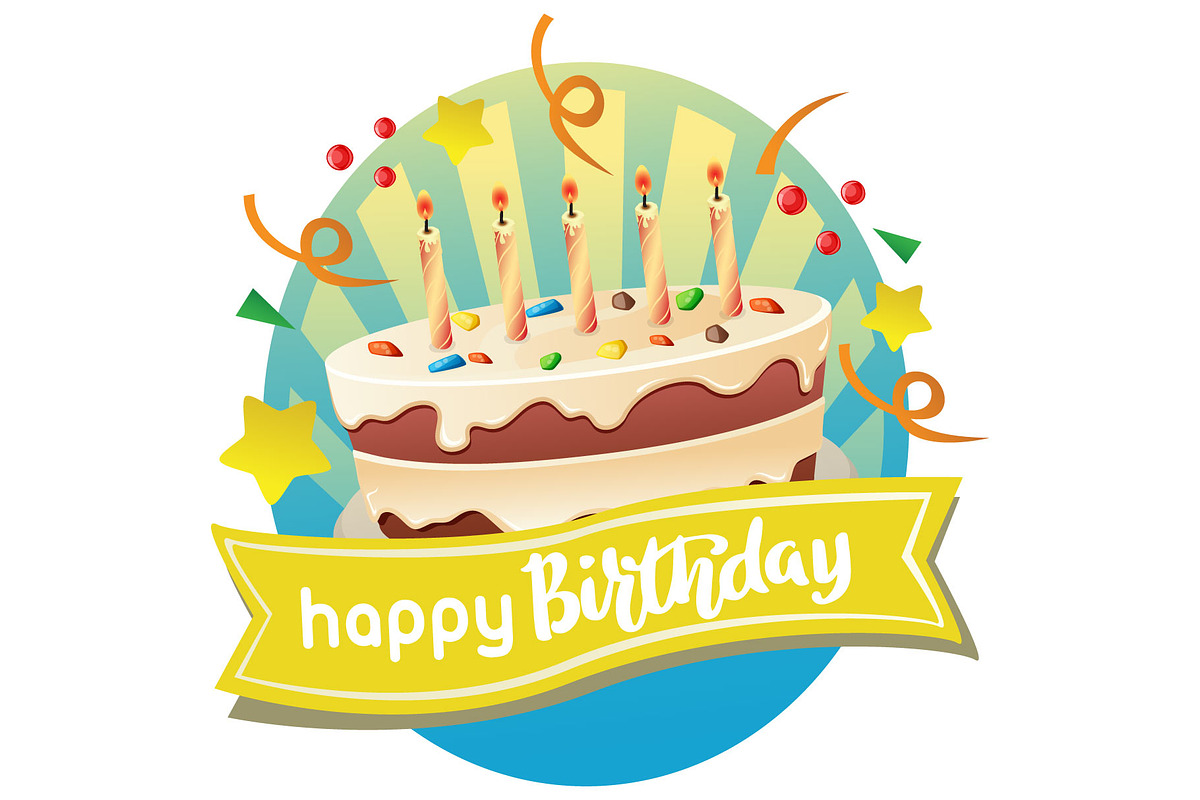 7 birthday colorful label, a Graphic by Propylparaben (Photo 5 of 8)