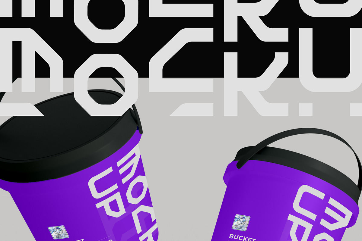 Plastic Bucket Mockup, a Packaging Mockup by hiddemaru (Photo 4 of 4)