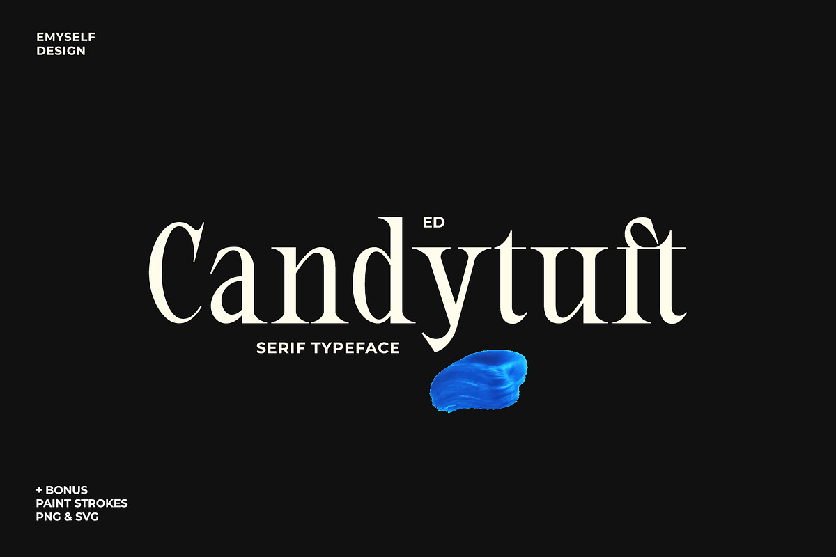 ED Candytuft, a Serif Font by Emyself Design (Photo 1 of 12)