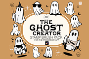 The Ghost Creator Stamp Brush Pack, a Brush Add-On by Mabel & Bea (Thumbnail 1 of 7)
