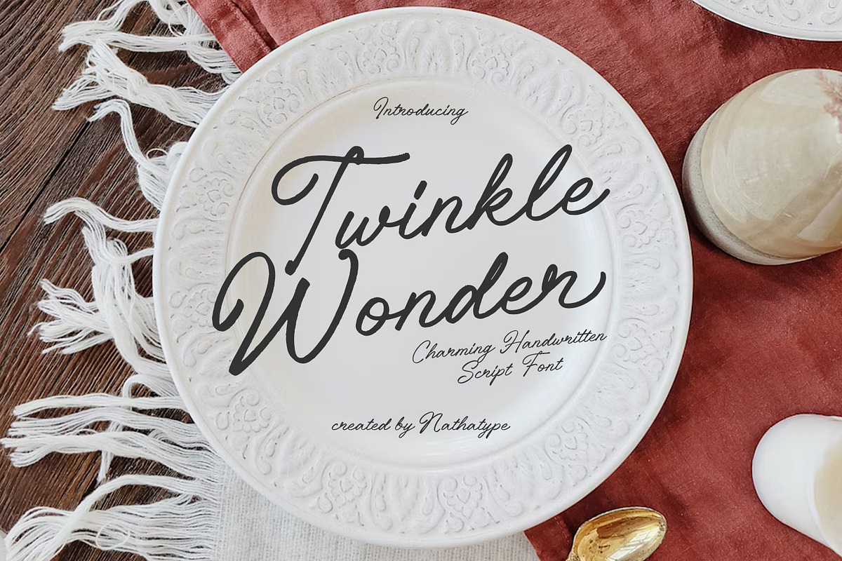 Twinkle Wonder, a Font by Nathatype (Photo 1 of 11)