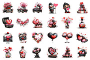 Moody valentine clipart, an Illustration by CreationArt (Thumbnail 3 of 6)