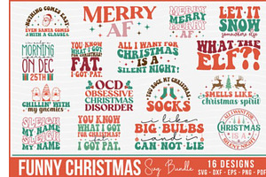 Funny Christmas SVG Bundle, an Object Graphic by BeeCraftR