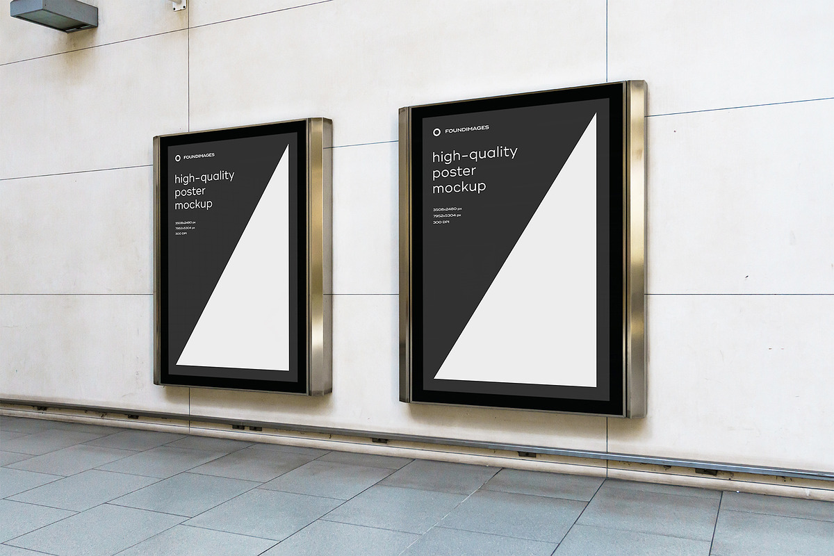 Subway Poster Mockup Bundle Metro, an Advertising Mockup by FoundImages (Photo 10 of 61)