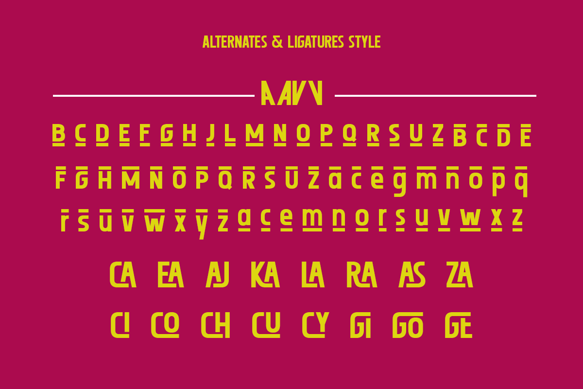 Nevanty - Condensed Ligature Font, a Sans Serif Font by RagamKata (Photo 10 of 10)