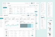 Hospital Management Dashboard UI, an UI Kit Template by peterdraw (Thumbnail 2 of 7)