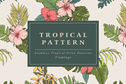 Tropical flower pattern, a Pattern Graphic by Graphic Box (Thumbnail 1 of 8)