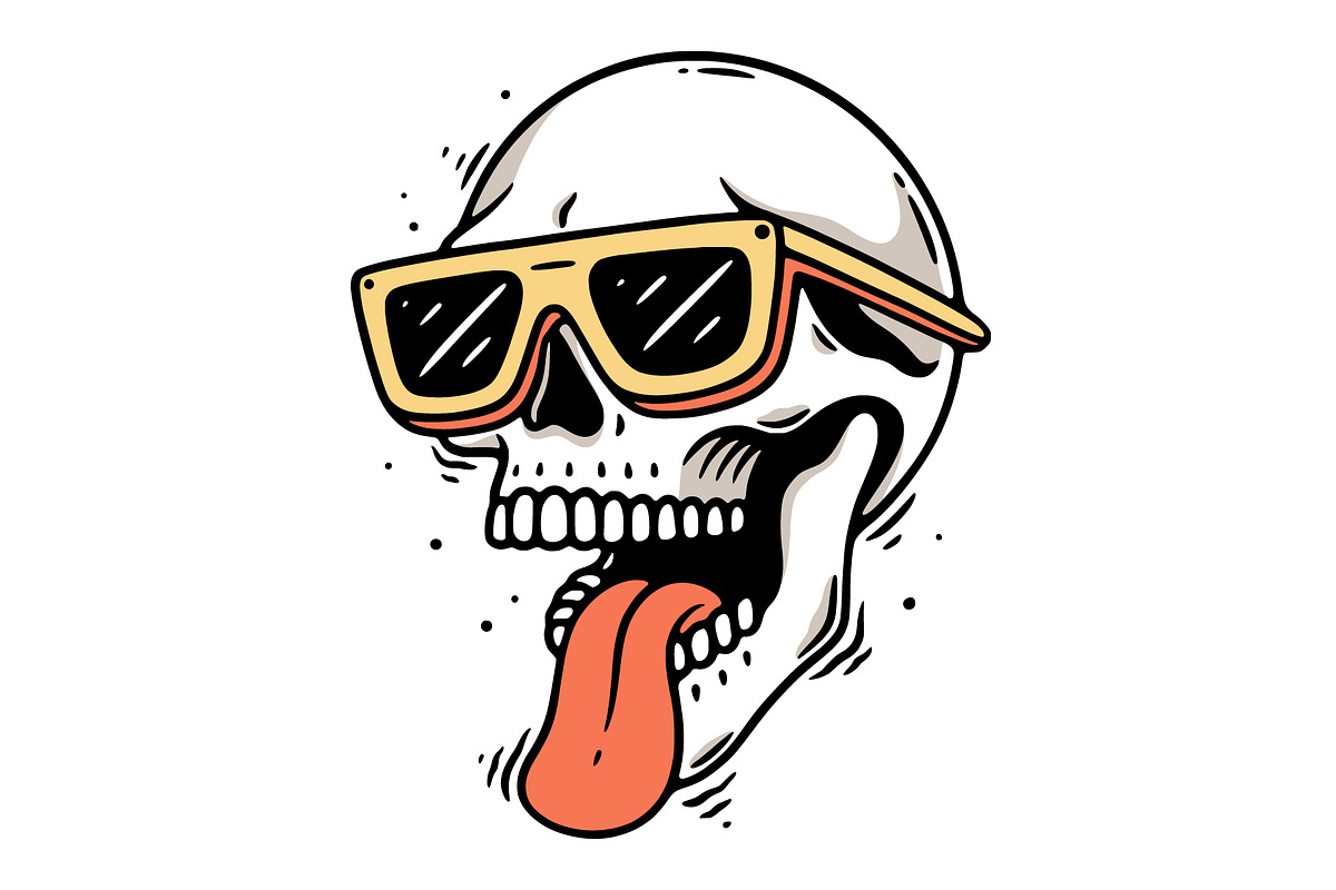 Cool Skull Illustration, an Object Illustration by Decoconio Design (Photo 3 of 3)