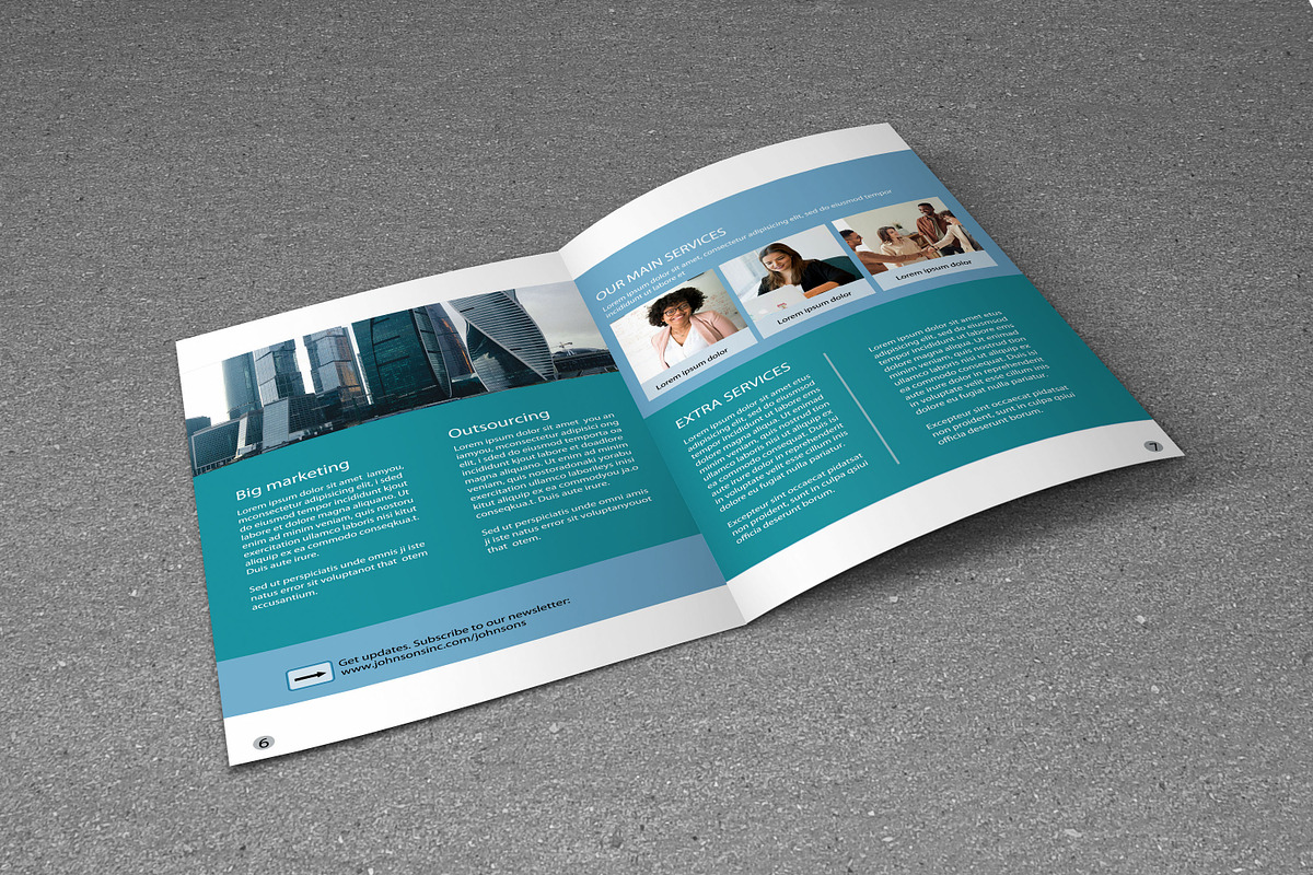 Corporate Bifold Brochure 8 Pages, a Brochure Template by retrographix (Photo 2 of 4)