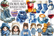 Snowflakes Winter Clipart, an Illustration by Daily.Designs (Thumbnail 1 of 4)