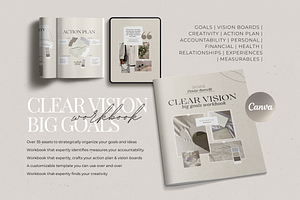 Vision & Goal Setting Workbook Canva