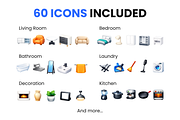 60 Home & Interior 3D Premium Icons, a Solid Icon by Icons Drop (Thumbnail 5 of 5)