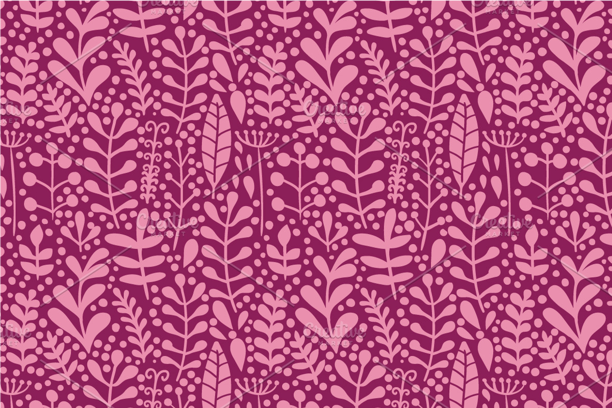 Herbs seamless pattern preview 4