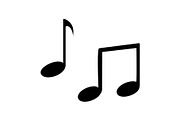 Music icon design template, a Solid Icon by Sumberpangan (Thumbnail 1 of 3)