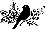 Birds on Branch Vector Collection, a Decorative Illustration by Designer_Momina (Thumbnail 18 of 21)
