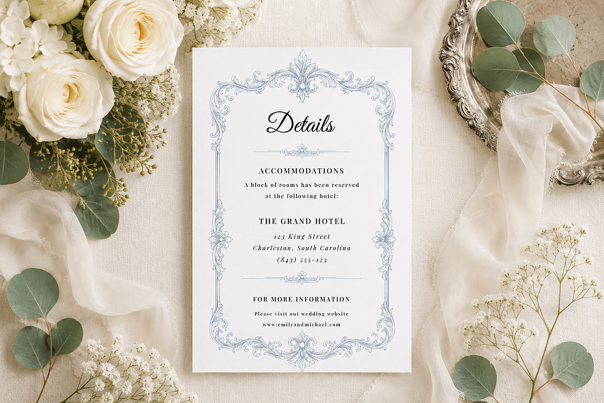 Baroque Flourish Borders, a Decorative Illustration by AW Studios (Photo 10 of 12)