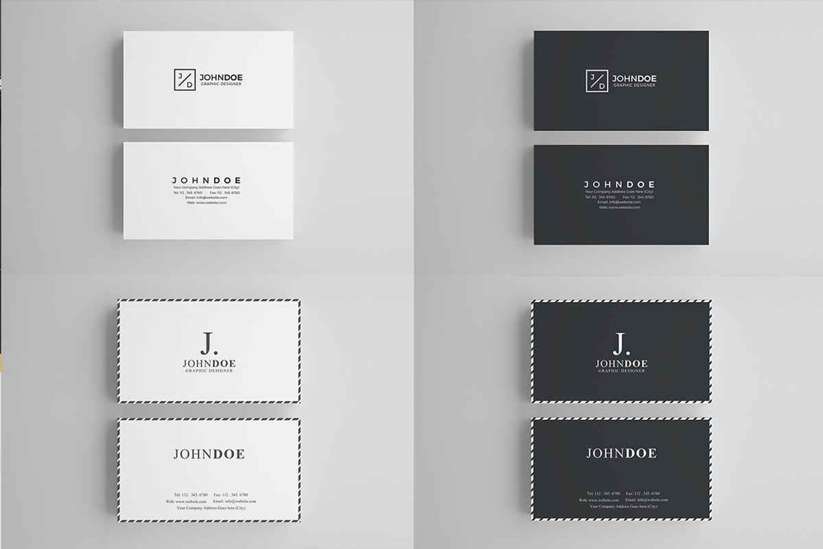 10 Clean Minimal Business Cards, a Business Card Template by Shahjhan (Photo 6 of 7)