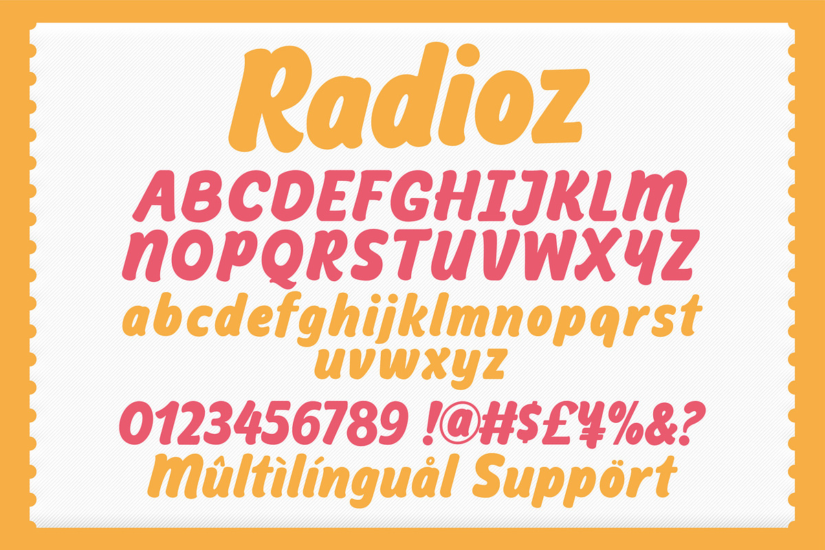 Radioz – Simply Playful Display font, a Sans Serif Font by Four Lines Std. (Photo 9 of 10)