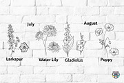 Birth Month Flowers Svg Bundle, an Object Graphic by HeyLenaArts (Thumbnail 5 of 9)