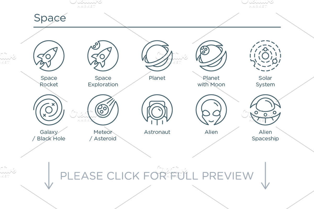 Circularity - Circle Line Icons, an Outline Icon by ARTE MIGUEL