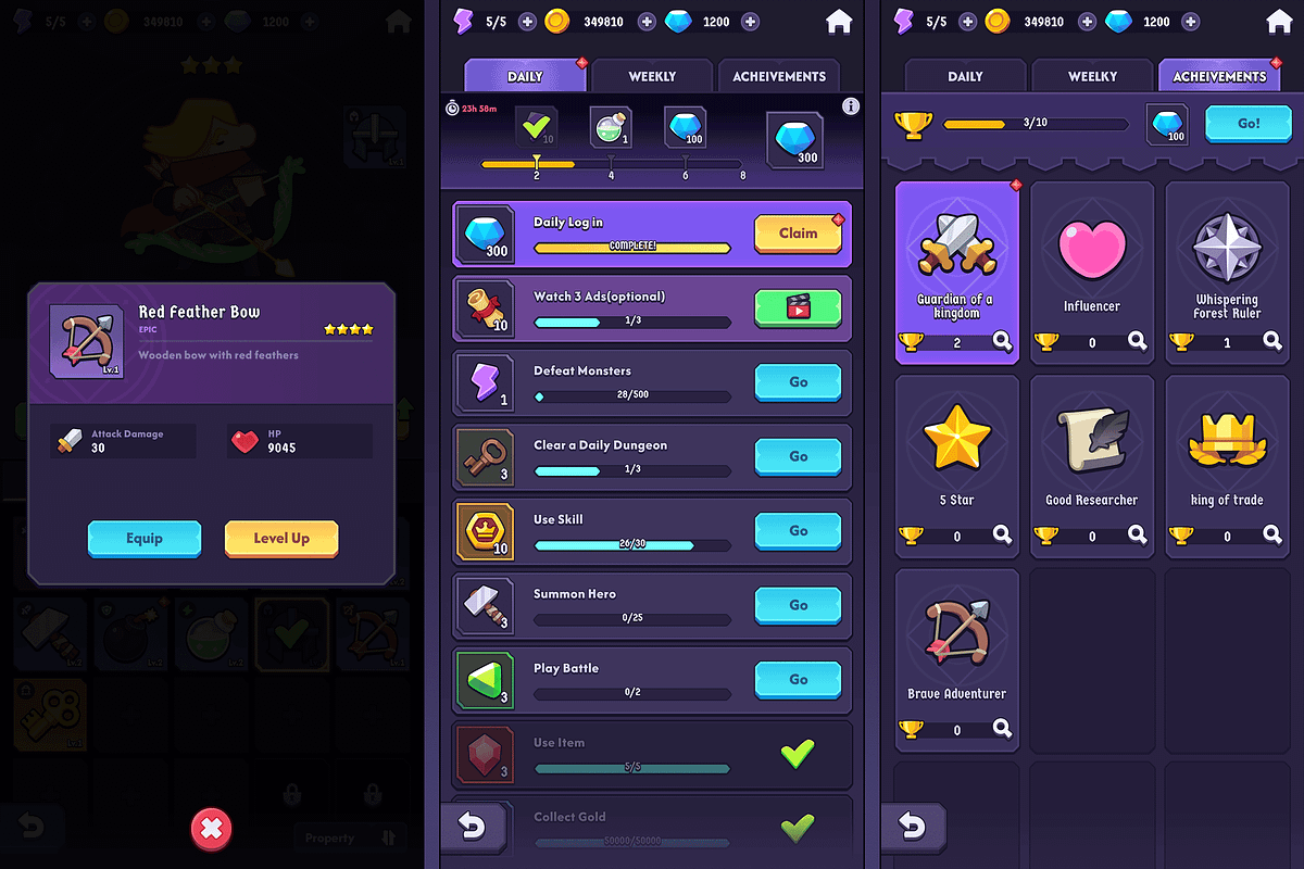 GUI Pro - Fantasy Hero, an UI Kit Template by LAYERLAB (Photo 21 of 29)