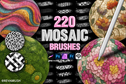 Procreate Mosaic texture brushes, a Brush Add-On by Revabrush (Thumbnail 1 of 7)