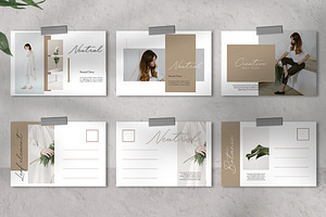 Neutral Postcard Templates