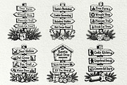 Christmas Signpost SVG Bundle, a Seasonal Illustration by DENIDigitalArtSudio (Thumbnail 3 of 6)