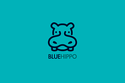 Blue Hippo Logo Design, a Branding & Logo Template by Crown Creative's Shop (Thumbnail 1 of 2)