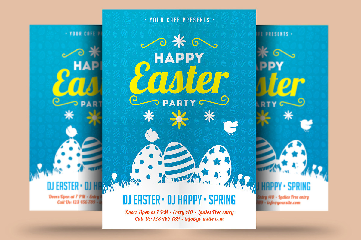 Happy Easter Party Flyer, a Flyer Template by Rafoz (Photo 1 of 3)