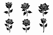 set of vector roses silhouettes, an Illustration by Amazin_art (Thumbnail 17 of 17)