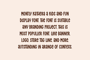 Montly Kathera - Funny Font, a Sans Serif Font by Iqsiart Studio (Thumbnail 4 of 7)
