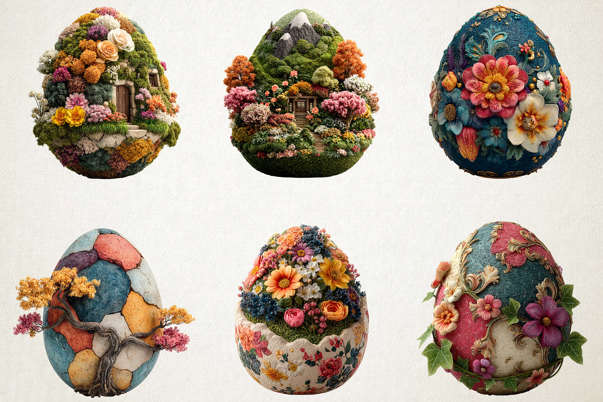 Whimsical Easter Egg and Nature PNG, an Illustration by RobertsArt (Photo 3 of 5)