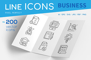 Business Line Icons Collection