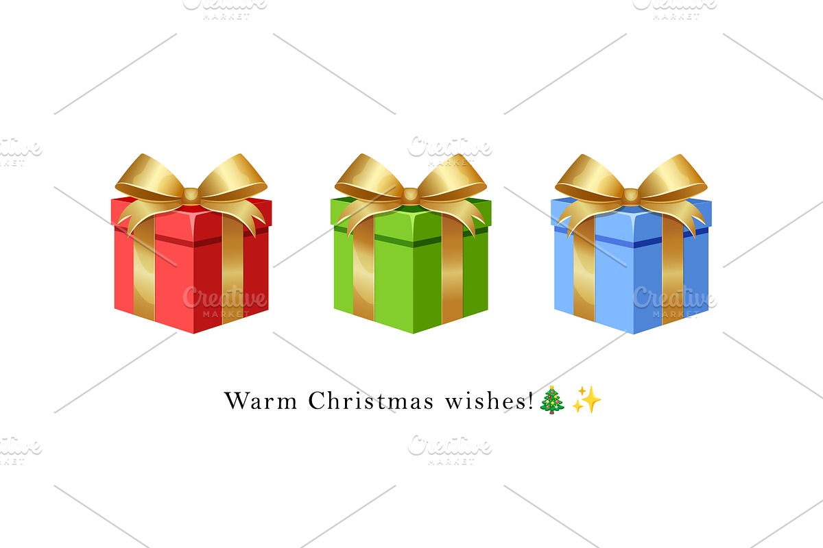 Gift boxes colors, a Decorative Illustration by Elen_Art (Photo 3 of 3)