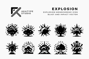 Explosion Icon Vector, an Icon by Akatype Studio
