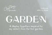GARDEN: Hand Illustrated Retro Font, a Font by Chez Núñez (Thumbnail 1 of 6)