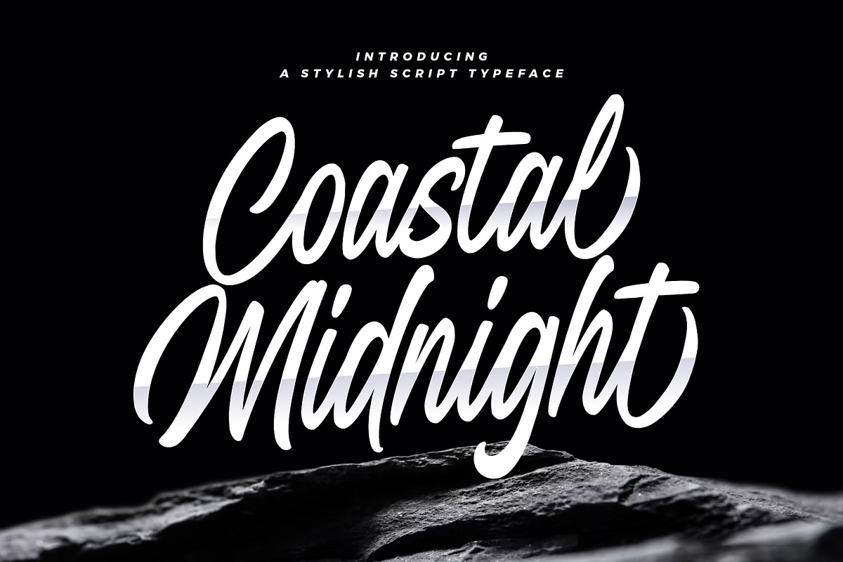 Coastal Midnight, a Script Font by Damarletter (Photo 1 of 7)