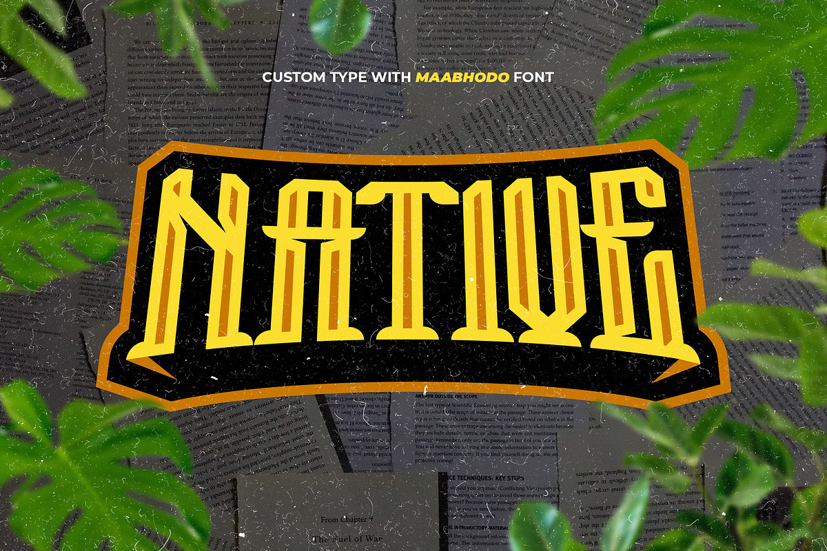 Maabhodo a Strong Bold Display Font, a Font by kkgp_works (Photo 5 of 5)