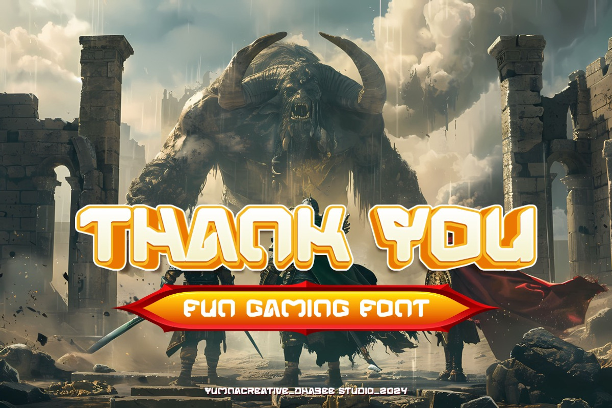 Hidgard Conquer - Fun Gaming Font, a Font by Dhabee (Photo 7 of 15)