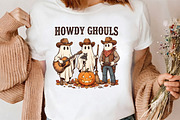 Howdy Ghouls Cowboy Ghosts PNG, a Seasonal Illustration by CrexoraLab (Thumbnail 3 of 4)